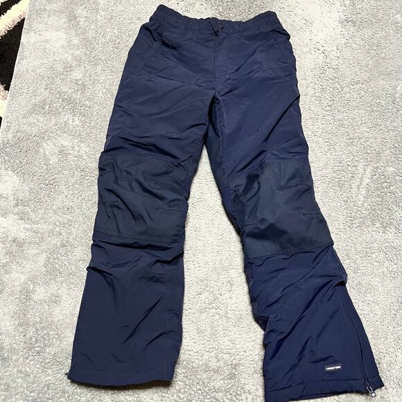 Lands End Snow Pants Kids Boys 14 Navy Blue Nylon Ski - Picture 1 of 9